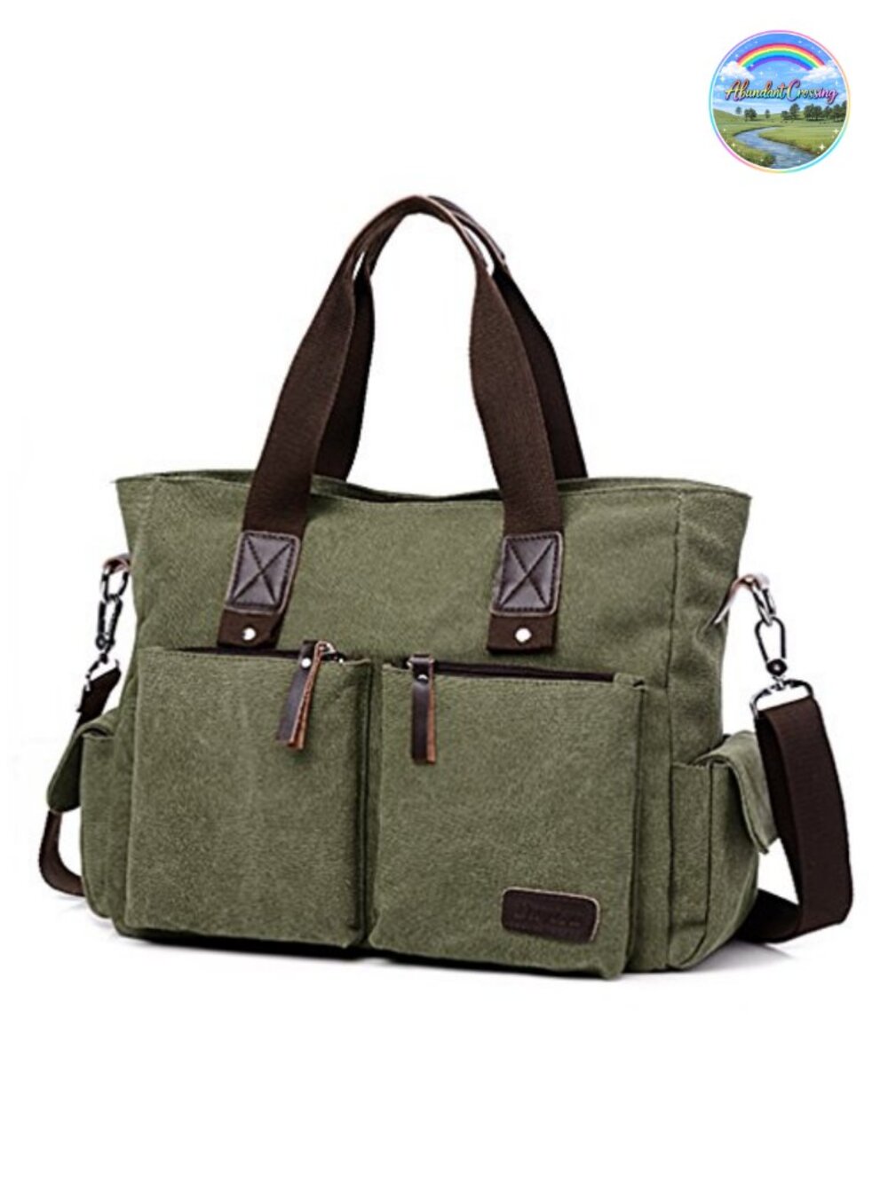 Canvas Satchel Handbag Top Handle Tote Crossbody Work Travel Bag